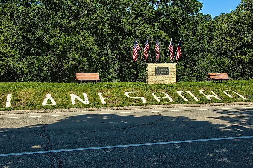 A sunny summer day at Lanesboro, Minnesota