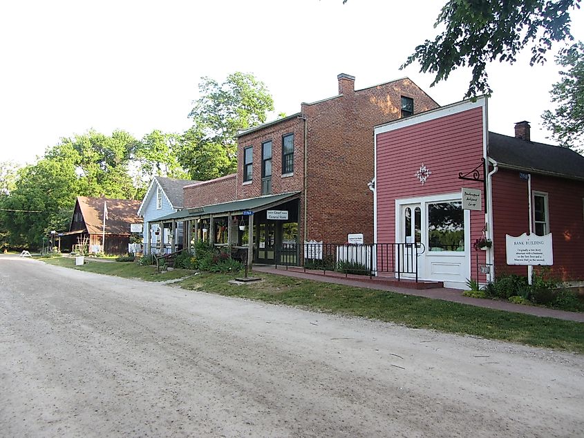 Local businesses in Bentonsport, Iowa