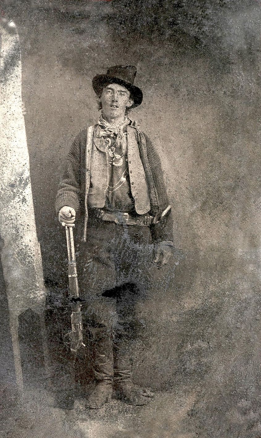 Billy the Kid. In Wikipedia. https://en.wikipedia.org/wiki/Billy_the_Kid By Ben Wittick - Brian Lebel&#039;s Old West Show and AuctionFile:Billy the Kid tintype, Fort Sumner, 1879-80.jpg, Public Domain, https://commons.wikimedia.org/w/index.php?curid=15657780