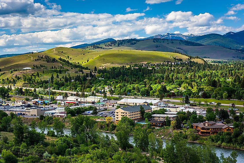 View of Missoula from Mount Sentinel in Missoula, Montana