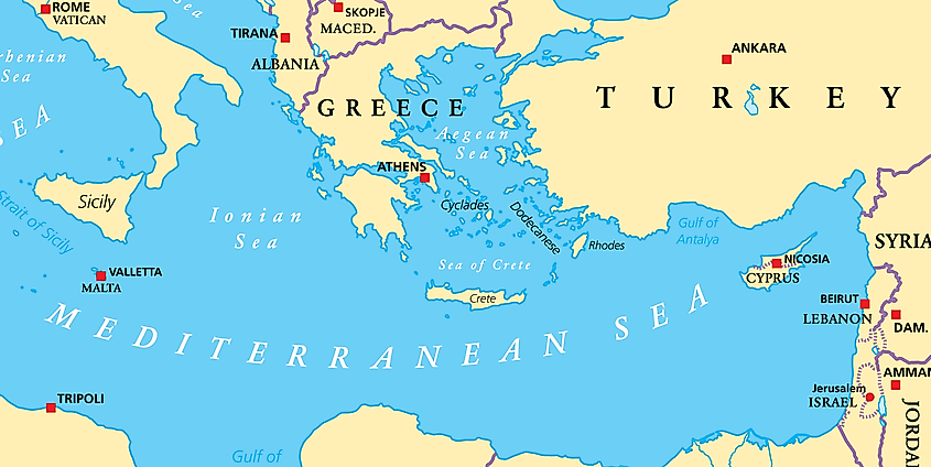 Island countries in Mediterranean