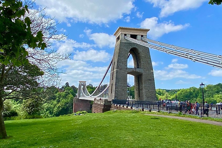 Clifton Suspension Bridge Bristol seen from the top Image credit Bryan Dearsley