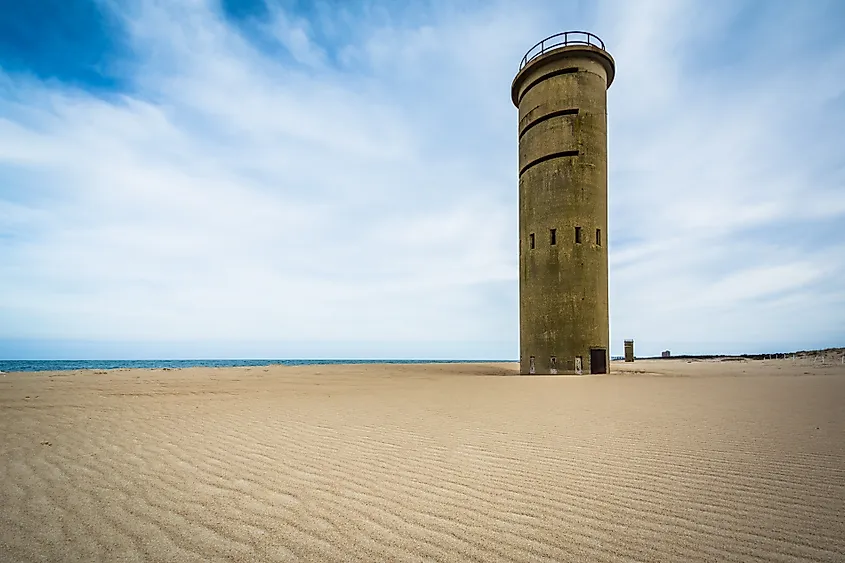 World War II Observation Tower at Cape Henlopen State Park in Rehoboth Beach, Delaware.
