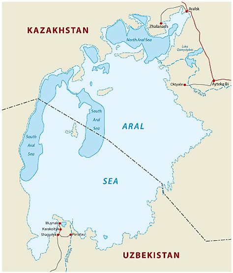 Map of the Aral Sea