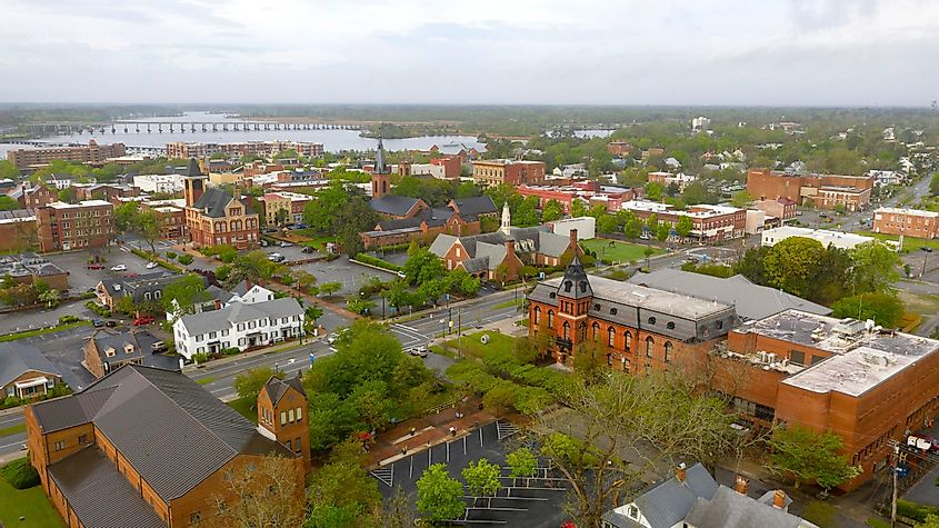 New Bern, North Carolina, situated on the Neuse River.