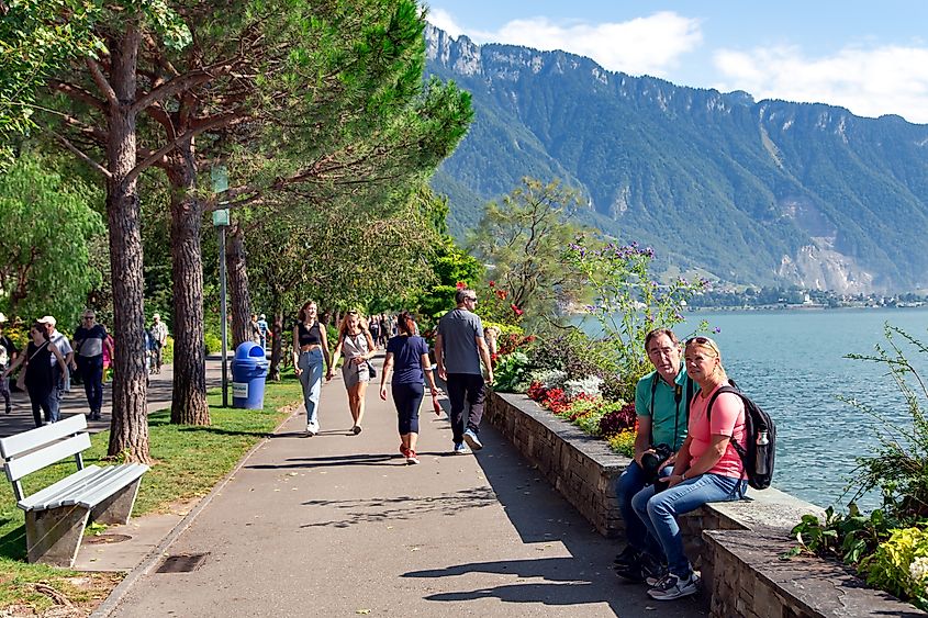 Lake Geneva in Montreaux, Switzerland