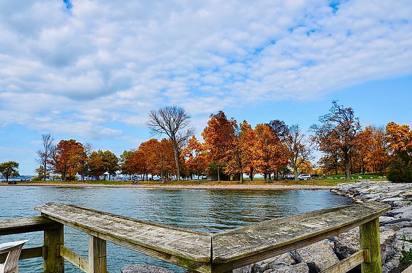 Long Point State Park on Cayuga Lake, New York