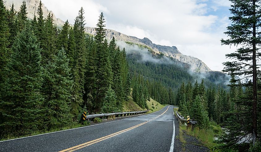 Beartooth highway through Wyoming, Montana.