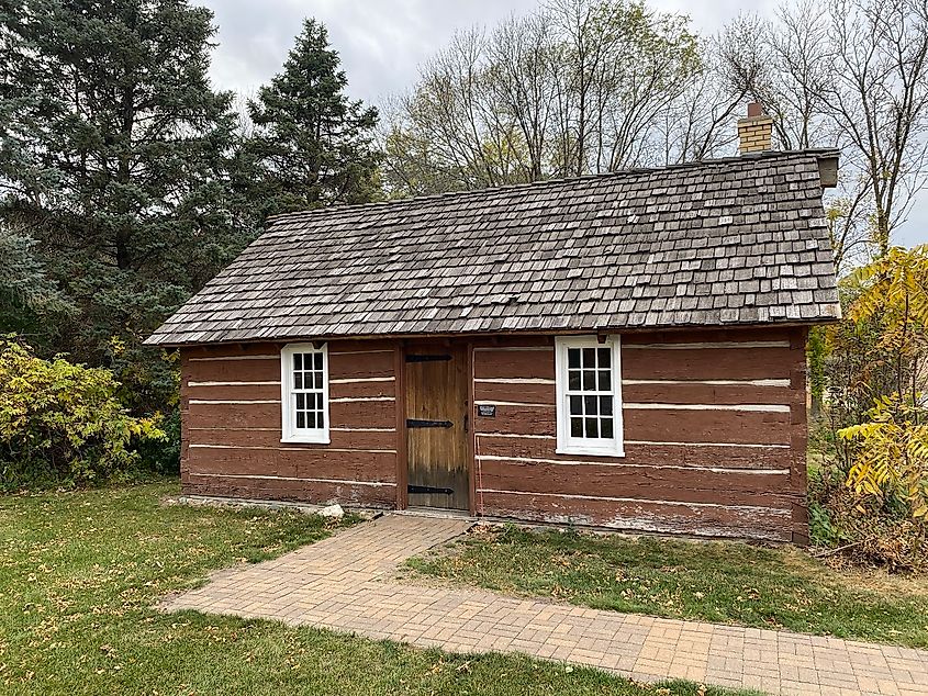  Historic 1857 Cabin in Medina, Minnesota.