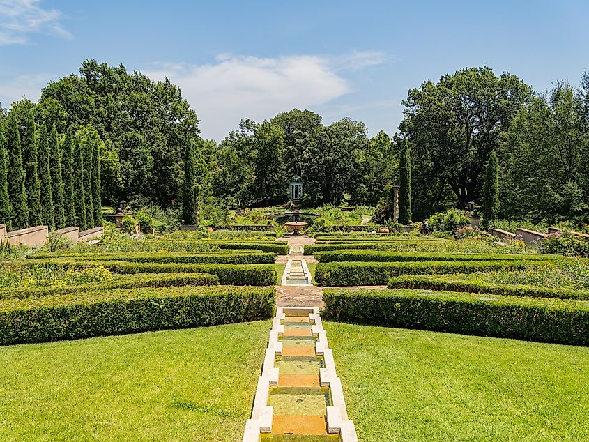 The garden at Philbrook Museum of Art in Tulsa, Oklahoma.