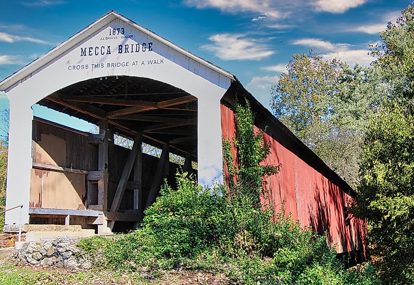Mecca Covered Bridge near Rockville in Indiana.