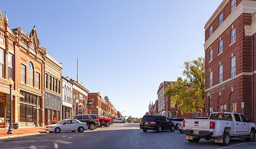 The old business district on Oklahoma Avenue, Guthrie, Oklahoma