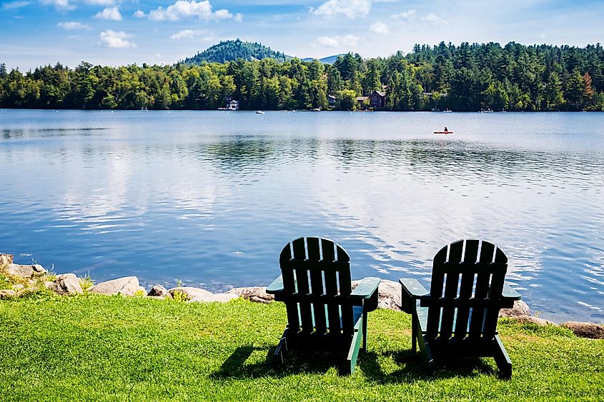 Mirror Lake in Lake Placid, New York.