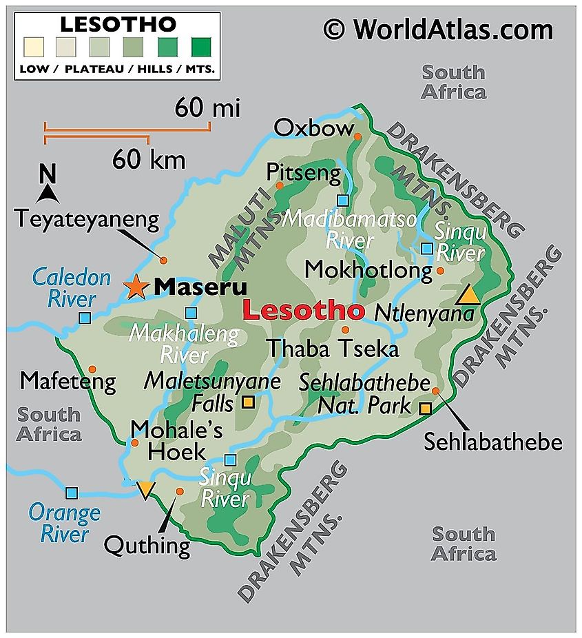 Map of Lesotho