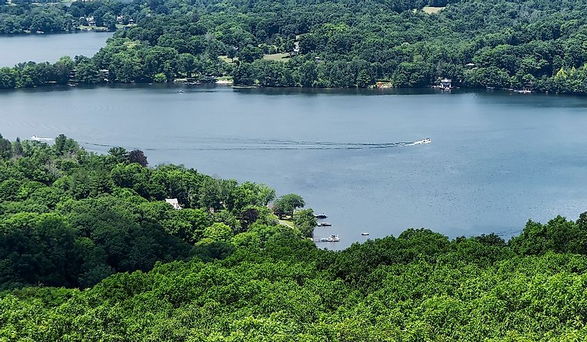Lake Waramaug, New Preston, Connecticut summer landscape