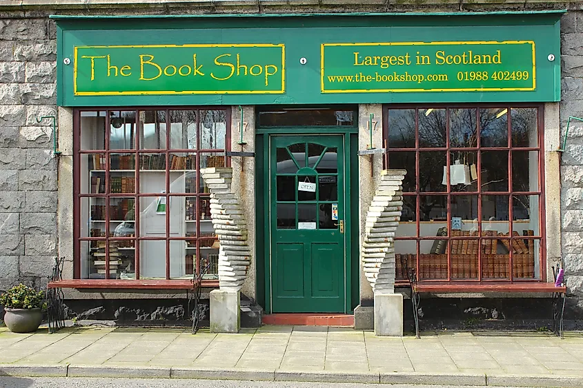 A bookstore in main street of Wigtown, Scotland.