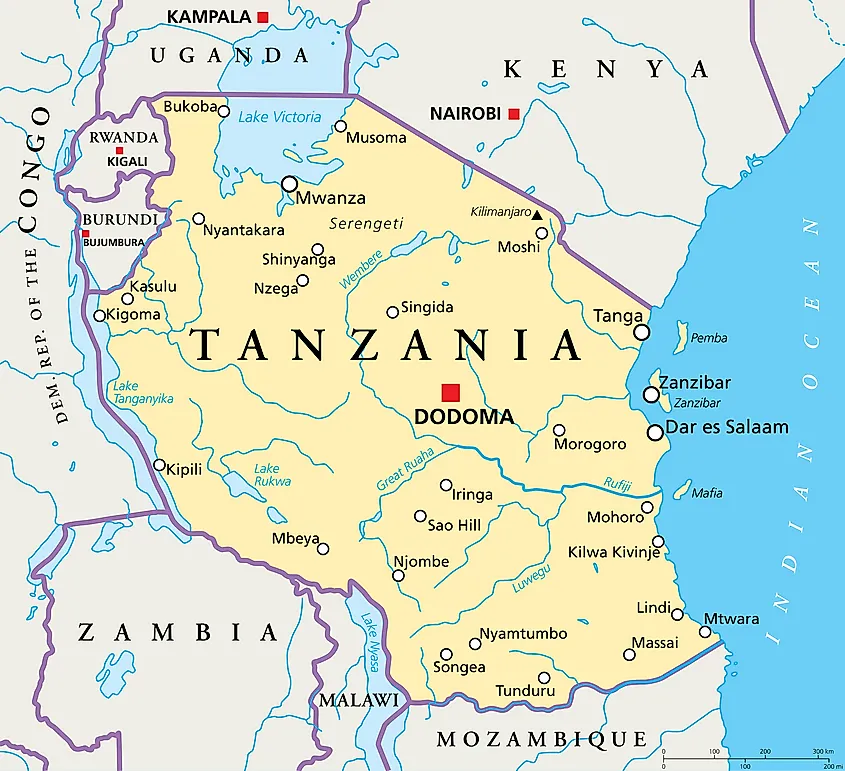 Tanzania map