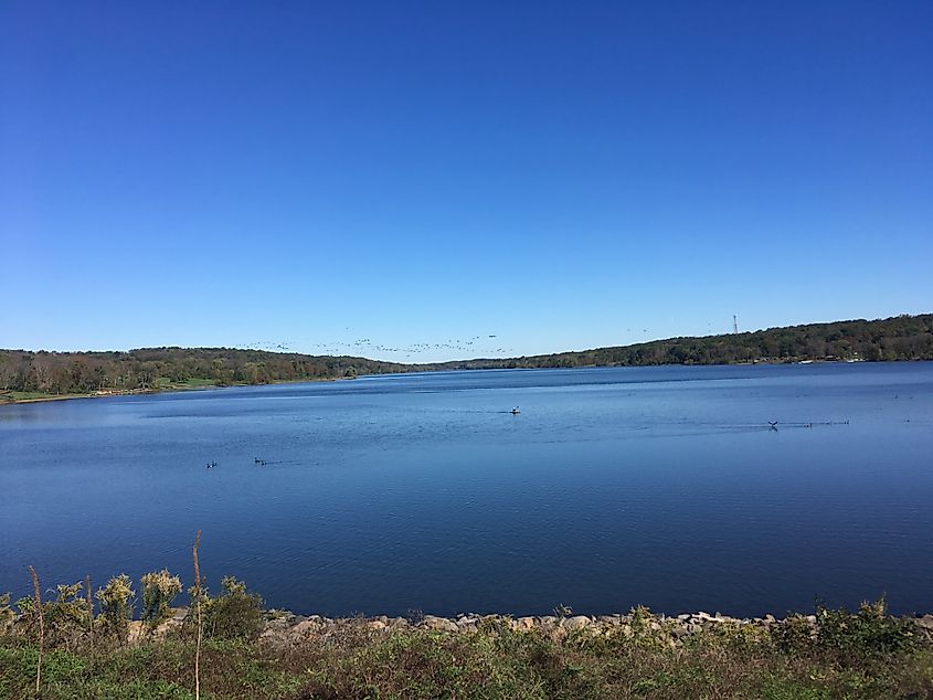 Lake Galena in Peace Valley Park.