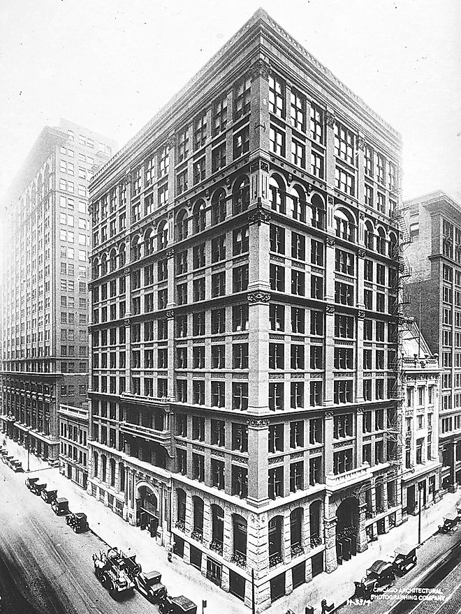 Photograph of Home Insurance Building circa 1920s.