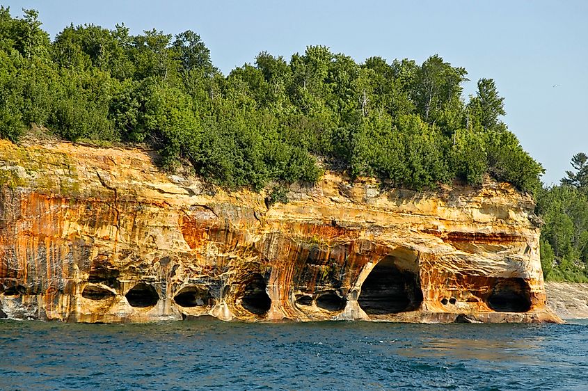 Pictured Rocks National Lakeshore at Munising Michigan Upper Peninsula on Lake Superior . Created 07.15.24          