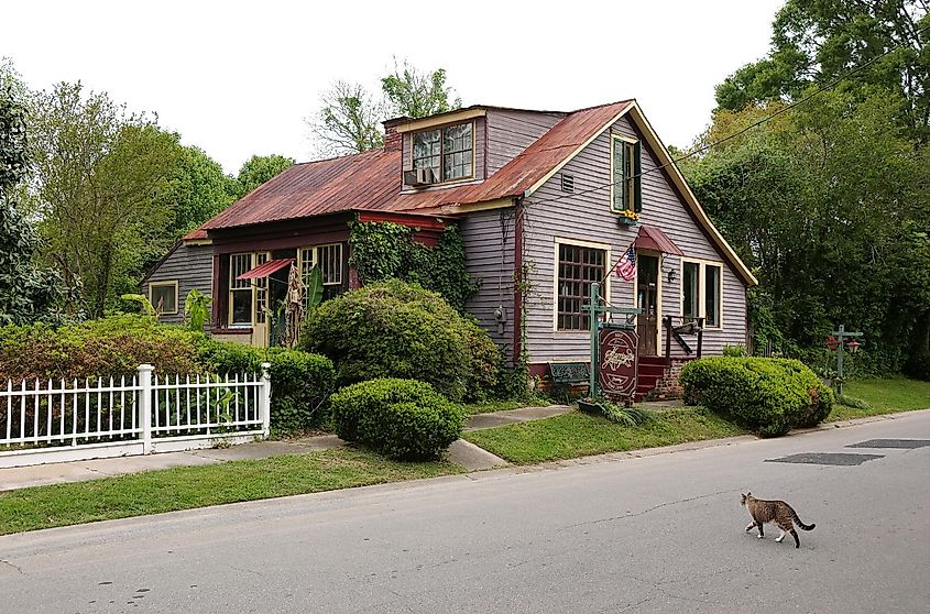 A house near downtown in the characteristic style of the city, via Roberto Michel / Shutterstock.com