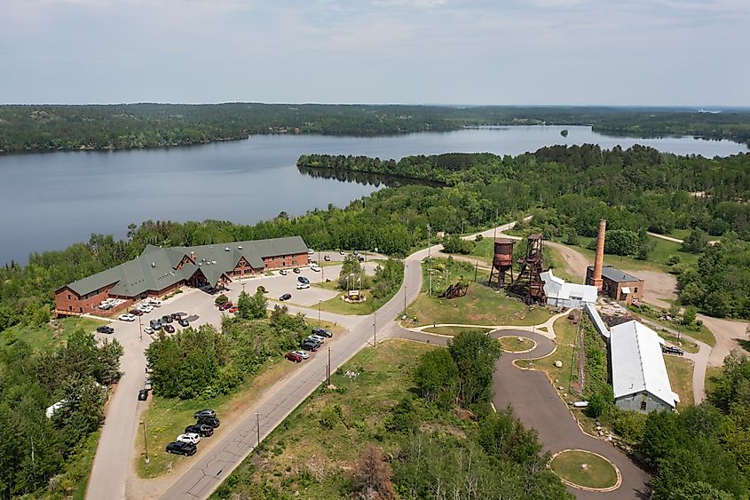 Aerial view of Ely, Minnesota.