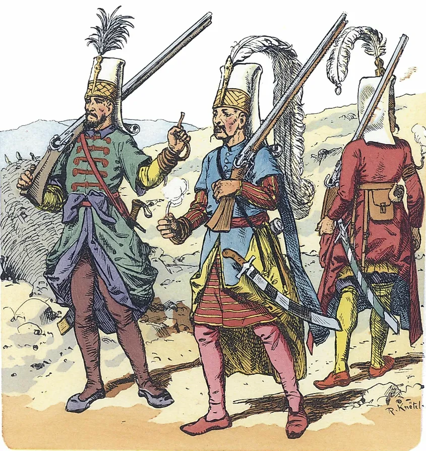 Janissaries in uniform.