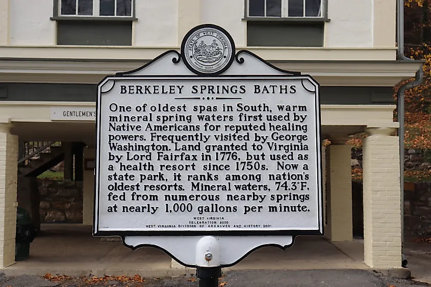 The baths at Berkeley Springs State Park in West Virginia.