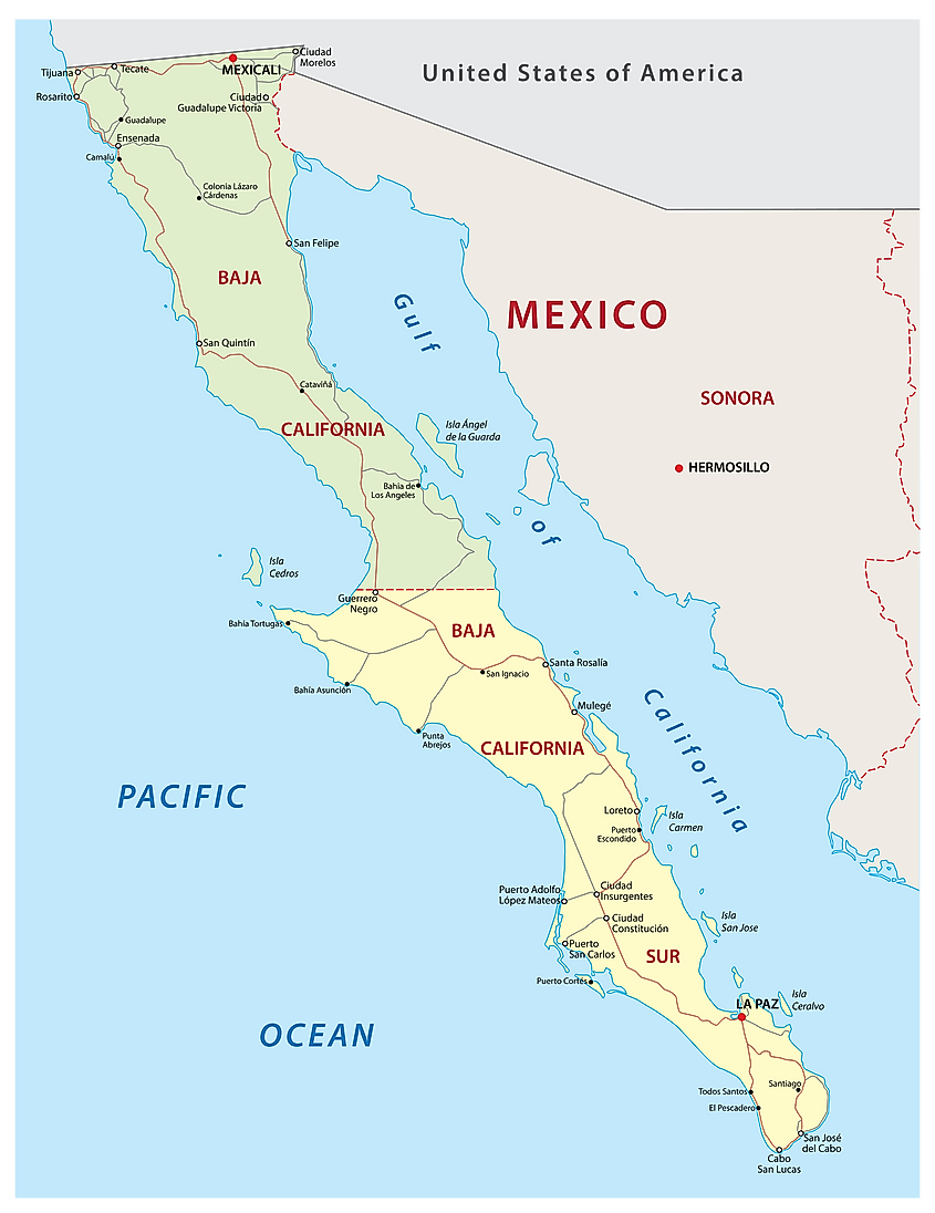 Gulf of California map