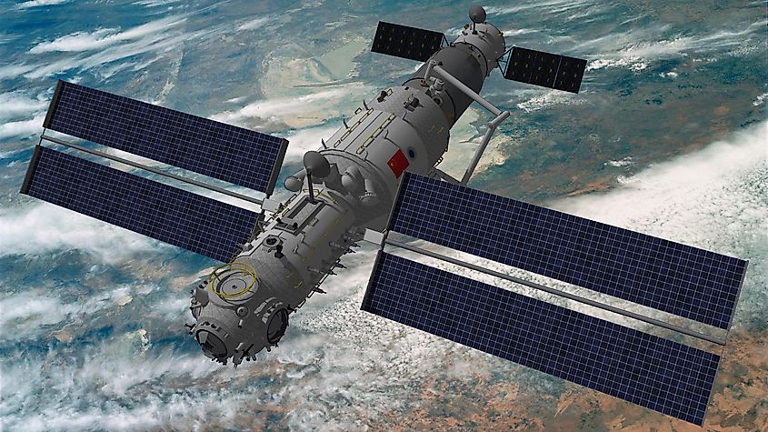 The Chinese Tianzhou-2 Spacecraft in Orbit