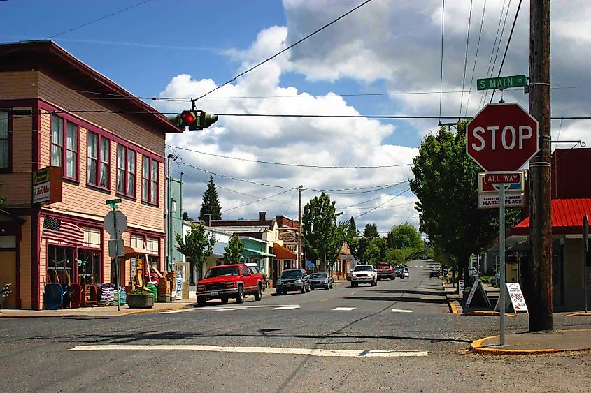 Downtown Ridgefield, Washington. 