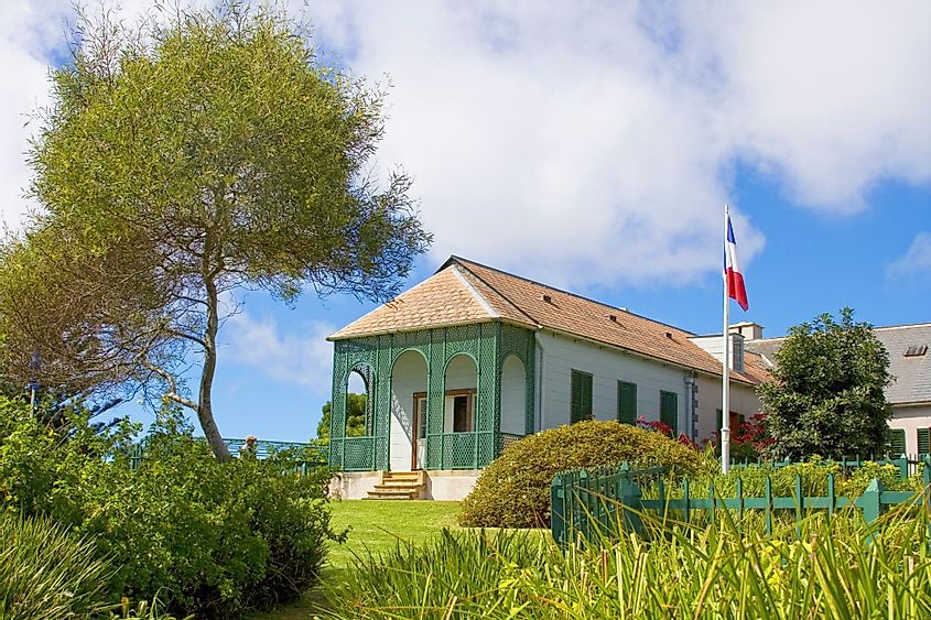 Longwood House which was the residence of Napoleon during his exile to Saint Helena