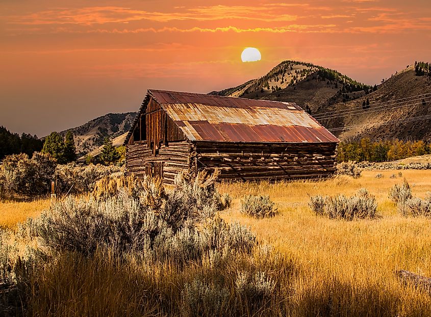 The beautiful natural landscape around Salmon, Idaho.