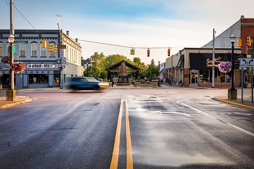 Street view in Ludington, Michigan