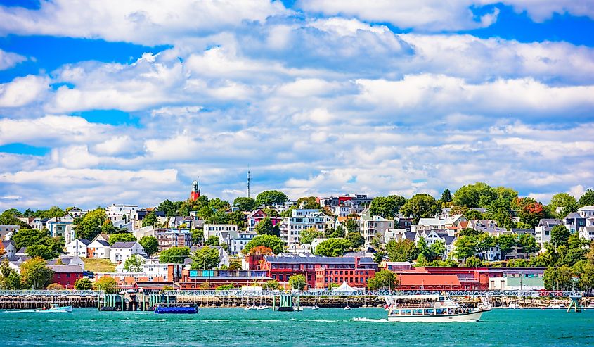 Portland, Maine, coastal townscape.