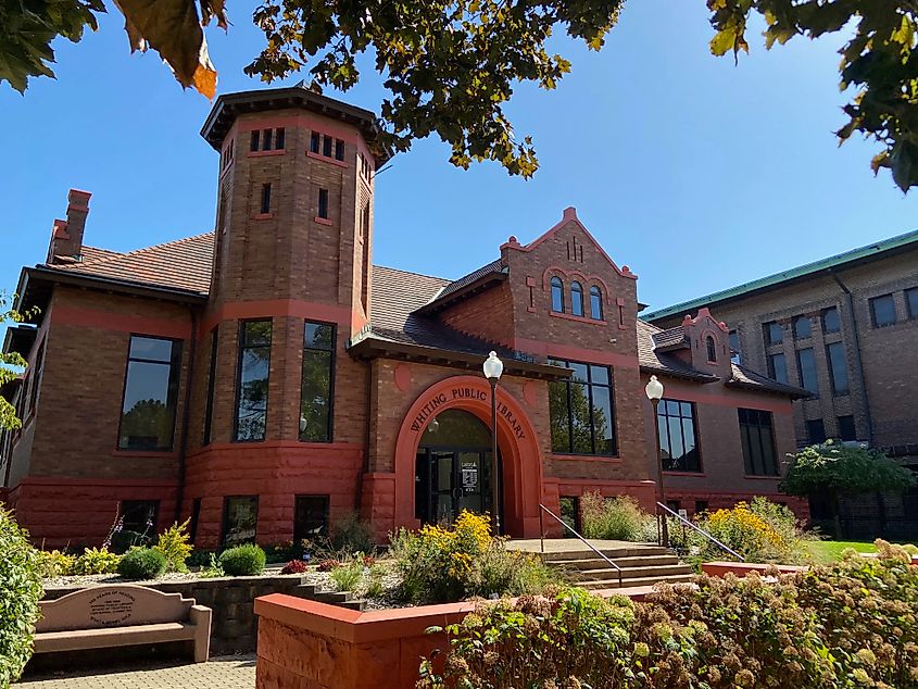 Carnegie Library Building in Whiting, Indiana in October 2024