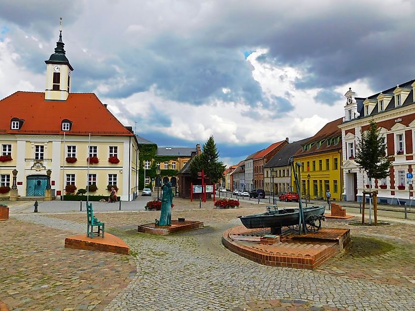 The historic town hall of Angermünde, Germany