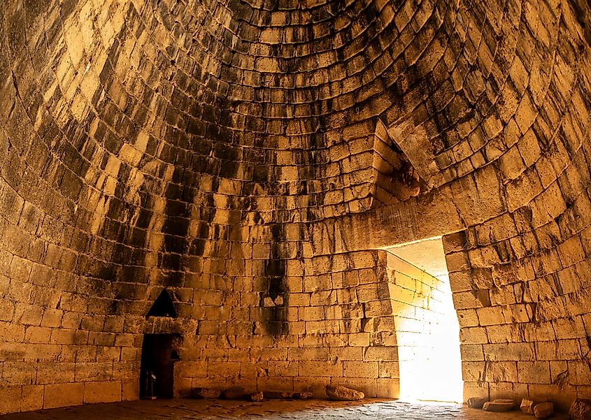 Inside the Tomb of Agamemnon. 