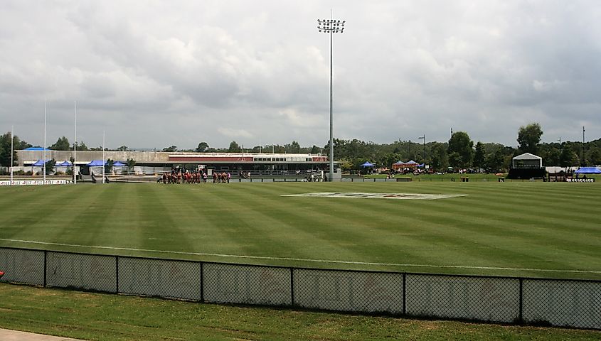 The main field of the Moreton Bay Central Sports Complex.