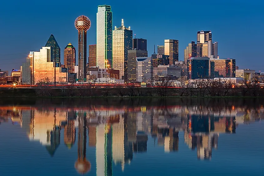 Downtown Dallas skyline in Texas