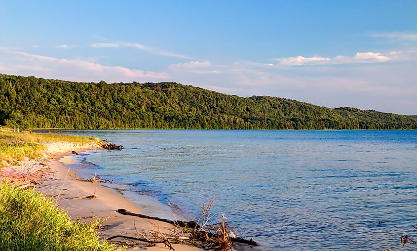 Sand Point Beach located in Pictured Rocks National Lakeshore along the pristine shores of Lake Superior.