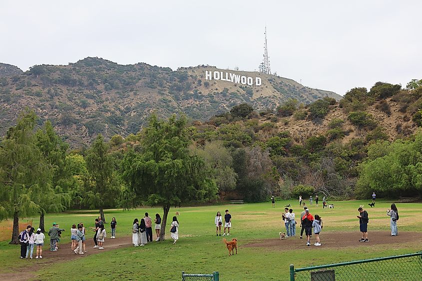 Hollywood Sign in Griffith Park, Los Angeles, California.