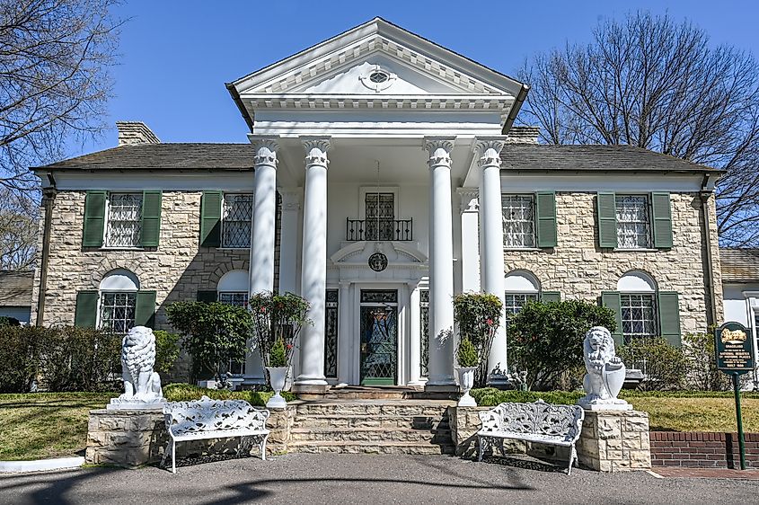 Elvis Presley lived at Graceland for 20 years until his death in 1977.