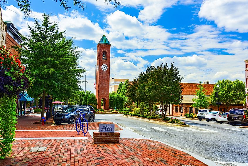 Main Street in downtown Spartanburg, South Carolina