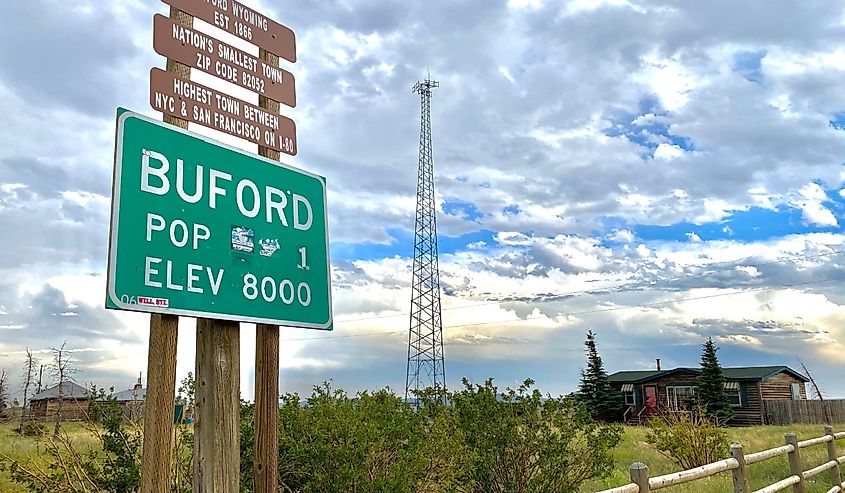 Sign in Buford, Wyoming