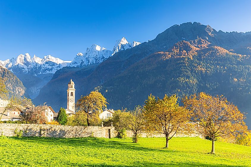 Autumn in Soglio, Switzerland.