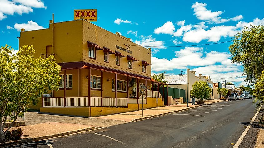 Stockman Hotel along the main street, Texas, Queensland