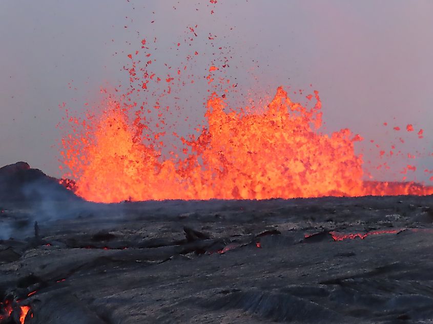 ava fountains at Kīlauea in September 2023 illustrate ongoing Hawaiian hotspot volcanism