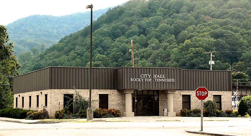 The City Hall in Rocky Top, Tennessee