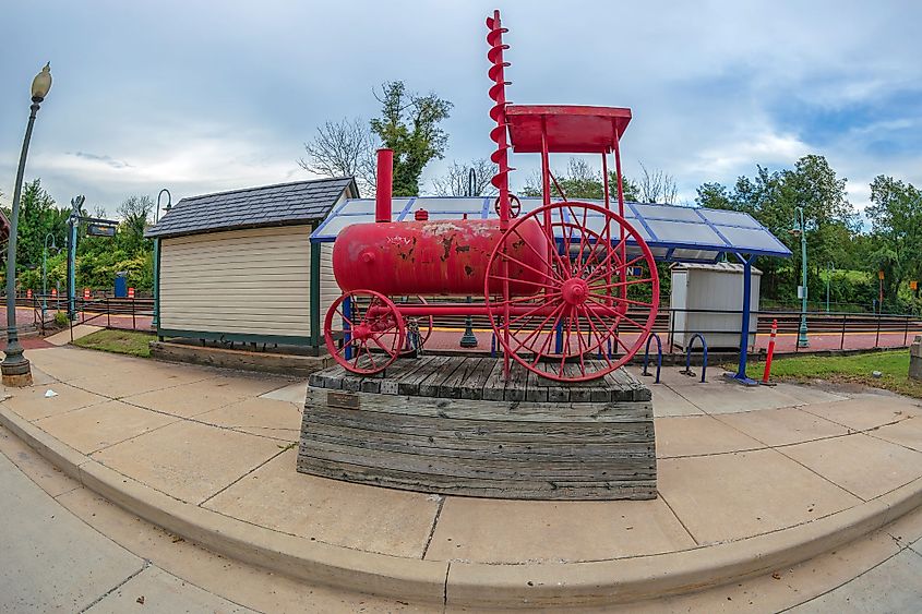 Old functional railway station in Germantown, Maryland